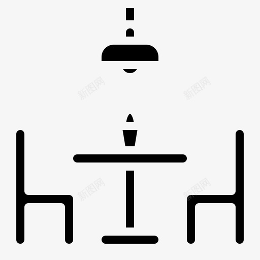 餐桌家用设备8填充图标svg_新图网 https://ixintu.com 填充 家用 设备 餐桌