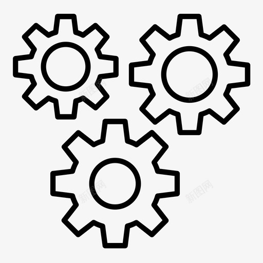 齿轮机计算机技术图标svg_新图网 https://ixintu.com 技术 概要 计算机 轮机 齿轮