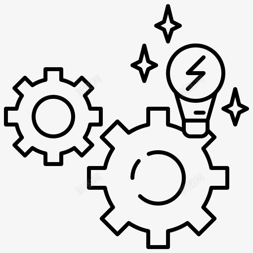 灵感智慧光图标svg_新图网 https://ixintu.com 平面设计 思考 智慧 灵感