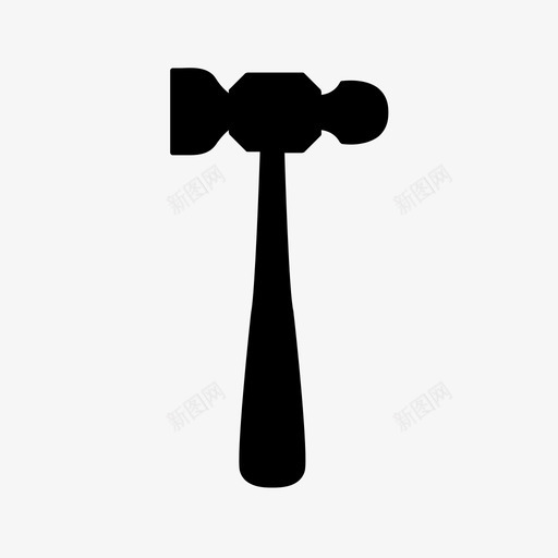 圆头锤机械粉碎图标svg_新图网 https://ixintu.com 圆头 工人 工具 机械 粉碎