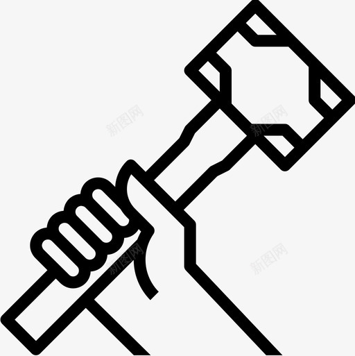 锤结构128线性图标svg_新图网 https://ixintu.com 线性 结构