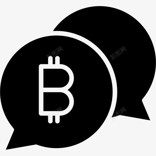 聊天比特币加密货币3字形图标svg_新图网 https://ixintu.com 加密 字形 比特 聊天 货币