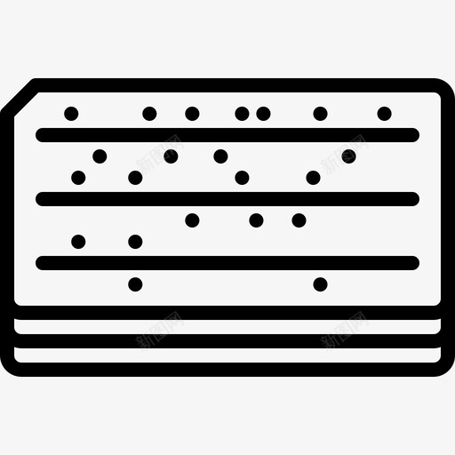 穿孔卡片旧设备线性图标svg_新图网 https://ixintu.com 旧设备 穿孔卡片 线性