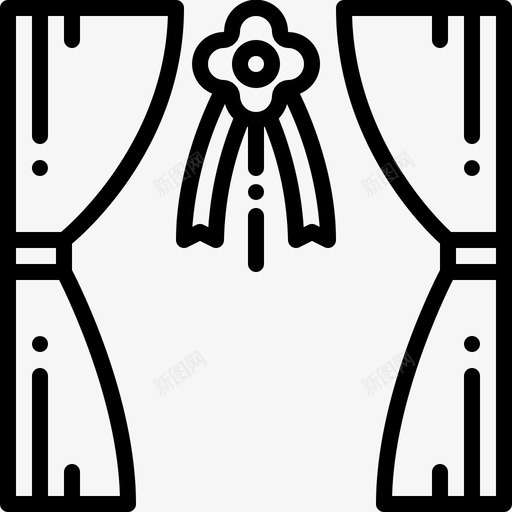 窗帘拱门装饰图标svg_新图网 https://ixintu.com 婚恋 婚礼 拱门 窗帘 装饰 鲜花