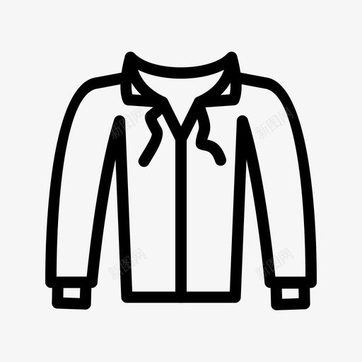 靠边连帽衫夹克图标svg_新图网 https://ixintu.com 外套 夹克 套头 运动衫 连帽 靠边
