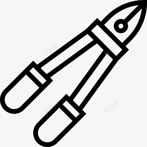 剪刀建筑工具13线性图标svg_新图网 https://ixintu.com 剪刀 建筑工具13 线性