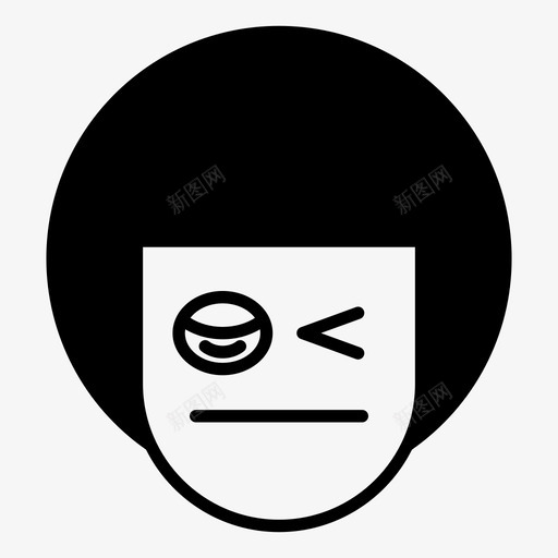 男孩眨眼表情图标svg_新图网 https://ixintu.com 孩子 男孩 眨眼 表情
