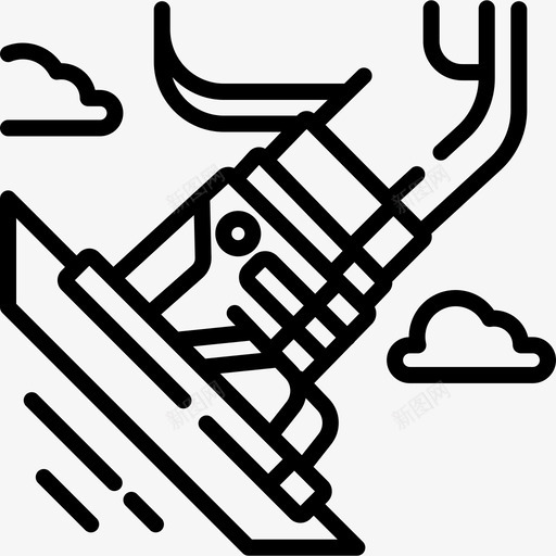 滑雪运动166直线型图标svg_新图网 https://ixintu.com 滑雪 直线型 运动166
