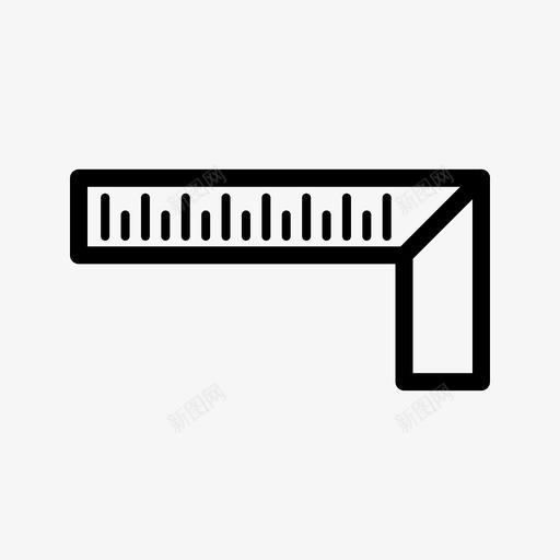 直角尺木匠尺量尺图标svg_新图网 https://ixintu.com 木匠尺 比例尺 直角尺 量尺