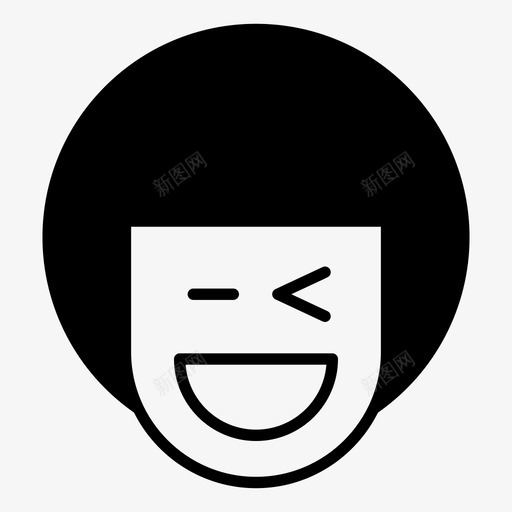 男孩化身眨眼图标svg_新图网 https://ixintu.com 化身 男孩 眨眼 表情