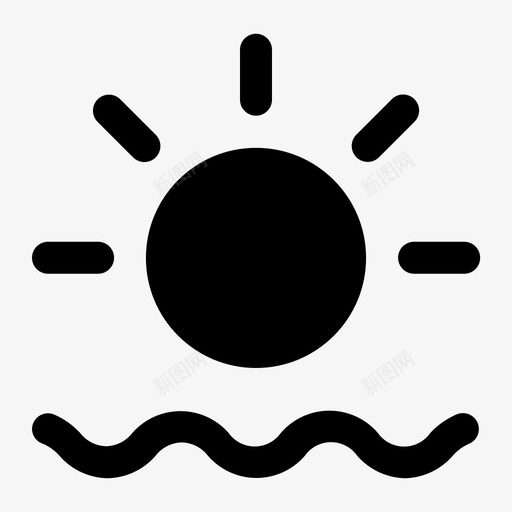 太阳白天界面图标svg_新图网 https://ixintu.com 夏天 天气 太阳 界面 界面字形 白天