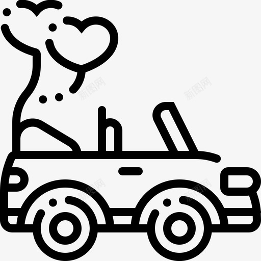 婚车婚礼201直线型图标svg_新图网 https://ixintu.com 婚礼 婚车 直线 线型