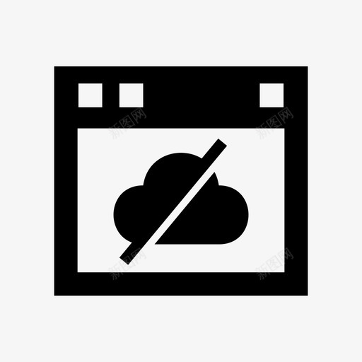 离线连接互联网图标svg_新图网 https://ixintu.com 互联网 信号 离线 网络 连接