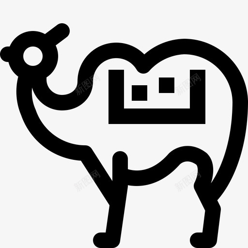 骆驼动物埃及图标svg_新图网 https://ixintu.com 动物 哺乳动物 埃及 骆驼