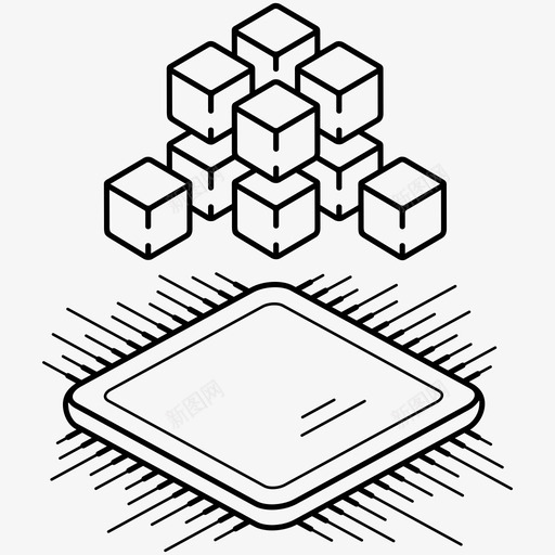 图形处理单元数据gpu图标svg_新图网 https://ixintu.com gpu 单元 图形处理 并行 数据 结构
