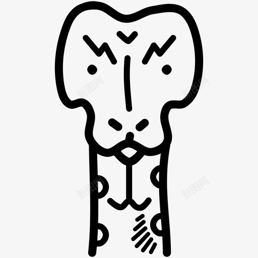 蛇动物中国图标svg_新图网 https://ixintu.com 中国 动物 十二生肖 嘶嘶声 涂鸦 眼镜蛇