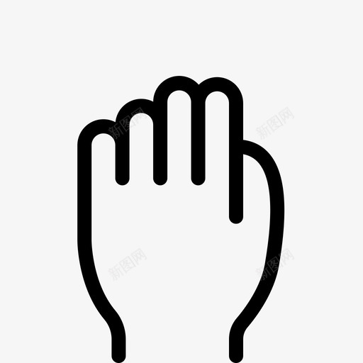 零计数手指图标svg_新图网 https://ixintu.com 手势 手指 指数 第二 触摸 计数 轻触