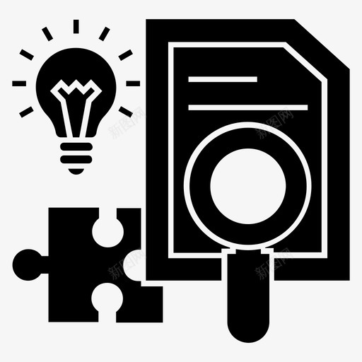 市场调查商业报告商业研究图标svg_新图网 https://ixintu.com 创造性分析 商业报告 商业研究 市场调查 论文研究 领域概念集字形矢量图标