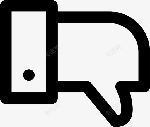 坏的向下手势图标svg_新图网 https://ixintu.com 人 向下 坏的 媒体大纲 工作室 手势 拇指向下