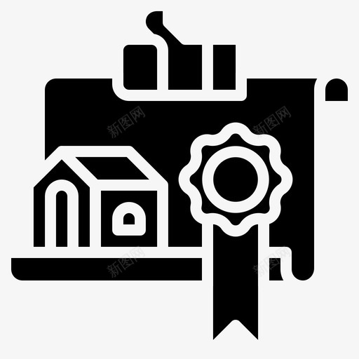 担保证书质量图标svg_新图网 https://ixintu.com 保修 图标 实心 房地产 担保 服务 证书 质量