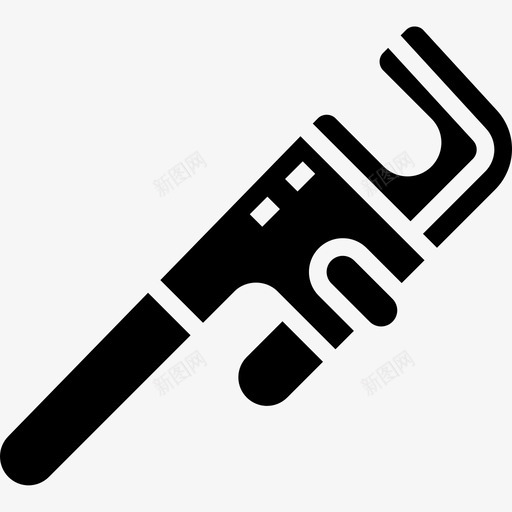 管钳施工工具12字形图标svg_新图网 https://ixintu.com 字形 工具 施工 管钳