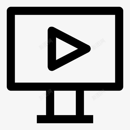 视频多媒体播放图标svg_新图网 https://ixintu.com 多媒体 播放 视频