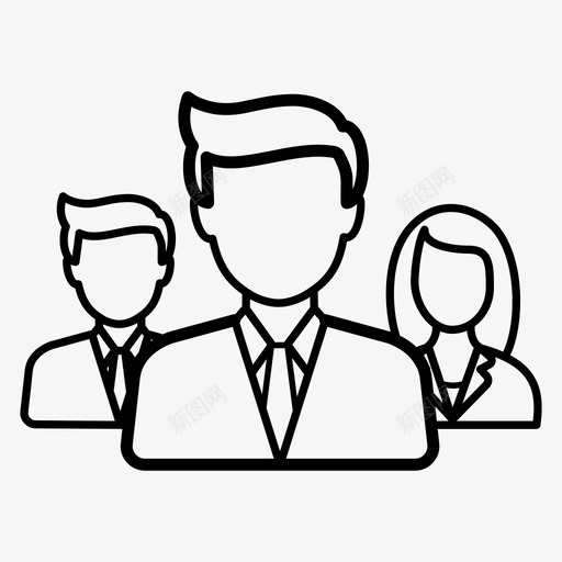 组业务管理图标svg_新图网 https://ixintu.com 业务 团队 图标 管理 线图