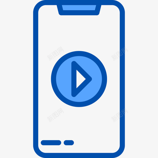 智能手机博客10蓝色图标svg_新图网 https://ixintu.com 博客 手机 智能 蓝色
