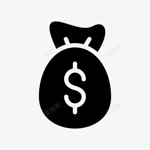 美元袋现金钱袋图标svg_新图网 https://ixintu.com 储蓄 现金 美元袋 钱袋 项目管理线字形