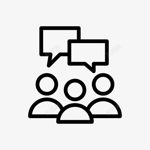 会说话的人沟通交谈图标svg_新图网 https://ixintu.com 交谈 会说 沟通 用户 讨论 说话