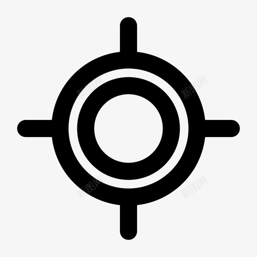 公牛靶心十字准线图标svg_新图网 https://ixintu.com 公牛 十字准线 材料粗体线条集9 武器 目标 瞄准准心 靶心