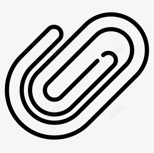 回形针办公室155直线型图标svg_新图网 https://ixintu.com 办公室 回形针 直线 线型