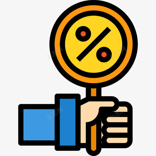 销售7折线性颜色图标svg_新图网 https://ixintu.com 7折 线性 销售 颜色