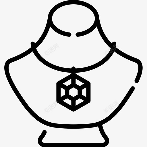 项链爱92直线型图标svg_新图网 https://ixintu.com 直线 线型 项链