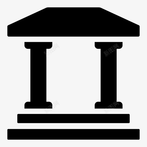 银行建筑投资图标svg_新图网 https://ixintu.com 商店 建筑 投资 货币 贷款 银行 销售