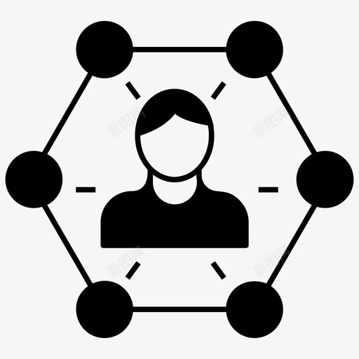用户连接业务网络社交网络图标svg_新图网 https://ixintu.com 业务网 主机 字形 用户 社交 系统 网络 联系人 连接