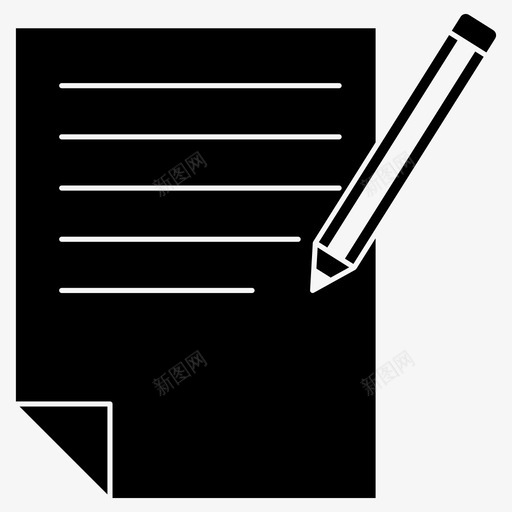 写文件学生暗图标svg_新图网 https://ixintu.com 图标 学生 文件
