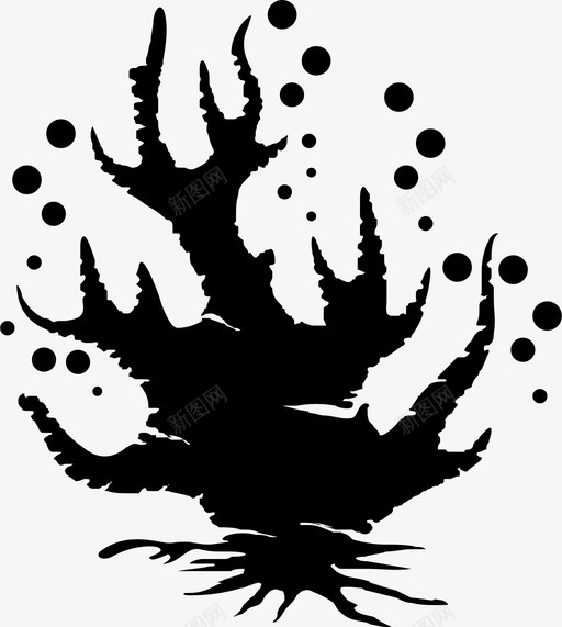 珊瑚海滩海洋图标svg_新图网 https://ixintu.com 大海 植物 海洋 海滩 珊瑚
