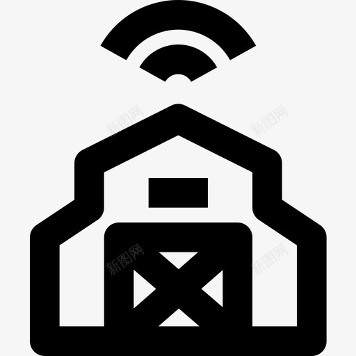 谷仓智能农场32线性图标svg_新图网 https://ixintu.com 农场 智能 线性 谷仓