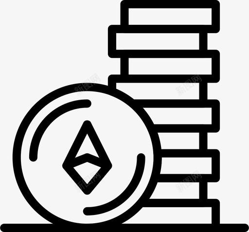 以太坊加密和货币6线性图标svg_新图网 https://ixintu.com 以太 加密 线性 货币