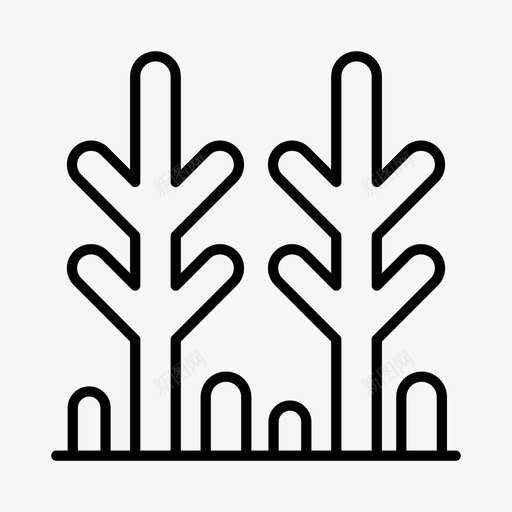 海藻珊瑚航海图标svg_新图网 https://ixintu.com 海军 海洋 海藻 珊瑚 航海
