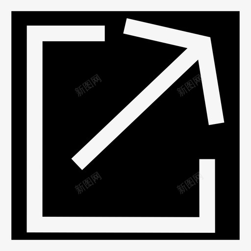 外部箭头链接图标svg_新图网 https://ixintu.com 外部 用户界面 箭头 羽毛卷2 链接