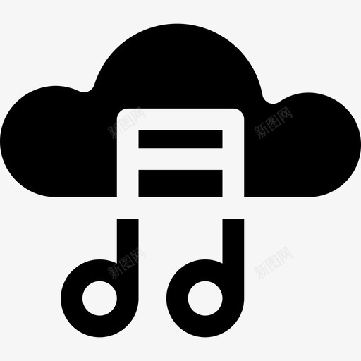 音乐云音乐94填充图标svg_新图网 https://ixintu.com 填充 音乐
