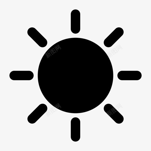 太阳白天界面图标svg_新图网 https://ixintu.com 夏天 天气 太阳 界面 界面字形 白天