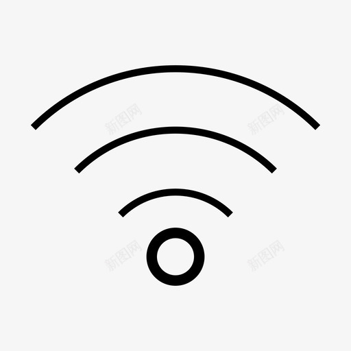 无线连接互联网无线信号图标svg_新图网 https://ixintu.com 互联网 信号 无线 连接