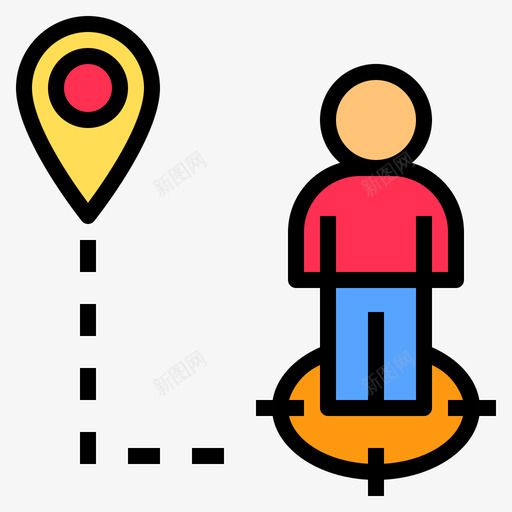位置导航和地图27线性颜色图标svg_新图网 https://ixintu.com 位置 导航和地图27 线性颜色