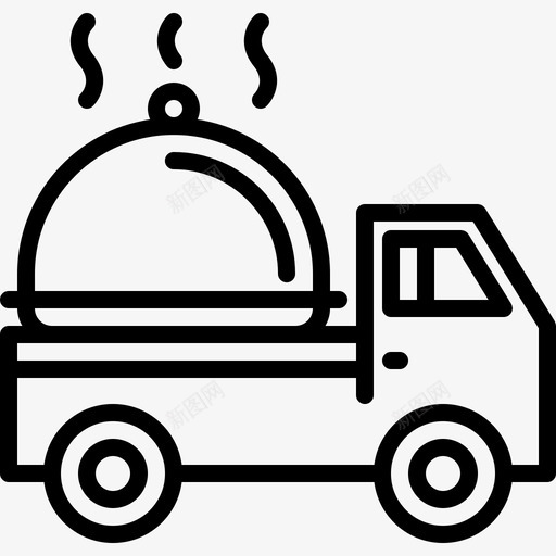 送货车食品运输49直线式图标svg_新图网 https://ixintu.com 直线式 货车 运输 送货 食品