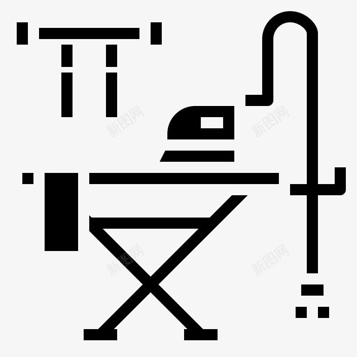 熨衣板家用设备8填充图标svg_新图网 https://ixintu.com 填充 家用 熨衣 设备
