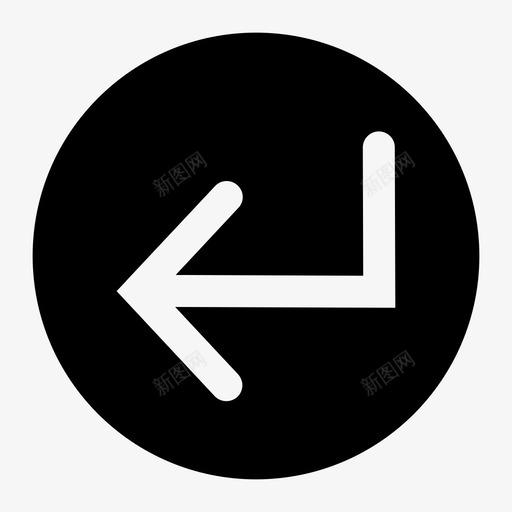 左转箭头标志图标svg_新图网 https://ixintu.com 左转 方向 标志 箭头