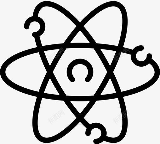 原子教育分子图标svg_新图网 https://ixintu.com 分子 原子 大纲 教育 物理 科学